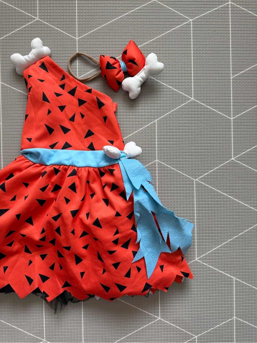 Flinstones|Baby girl/toddler Orange Pebbles costume for dress upโขHalloween CUTE!